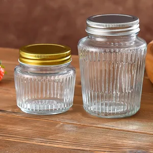 Chinese factory 250ml 500ml 750ml Pickle jar Jam and jelly jars canned food Glass jar