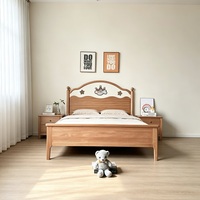 Lit double moderne en bois massif, écologique, avec tiroirs de rangement, pour chambre à coucher, mobilier d'hôtel, vente en gros