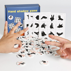 Jeu de correspondance des ombres des mains Montessori, cartes de silhouettes d'animaux, jouet éducatif de discrimination visuelle pour les tout-petits - Product Image 2