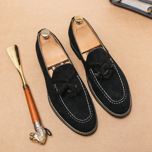 Mocassins en <span class=keywords><strong>daim</strong></span> à pampilles pour hommes, faits à la main, à enfiler, pour tenue décontractée ou habillée, personnalisables, vente en gros - Product Image 4