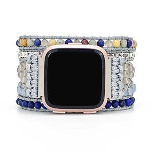 Yeni moda doğal taşlar Fitbit için saat kayışı el yapımı boncuklu Boho kristal Quartz saat Band Fitbit için <span class=keywords><strong>Versa</strong></span> 2 toptan - Product Image 5