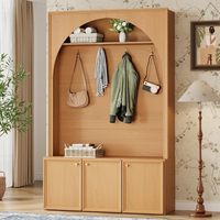 Buffet moderne en panneaux de particules, finition anthracite/chêne Evoke, 5 compartiments, 1 tiroir - Durable, montage facile, chambre/salon