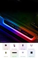 Nouveau Logo Personnalisé Rgb Sans Fil Magnétique Intérieur De Voiture Décoratif Atmosphère Éclairage Auto Capteur Led Seuil Bienvenue Pédale Lampe