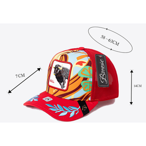 Gorra Trucker Bornie de 6 Paneles con Malla y Bordado de Toro, Unisex, Casual, para Primavera/Verano - Product Image 1