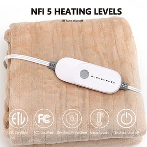 Manta Térmica de Franela Sherpa, Manta Eléctrica, Calentador de <span class=keywords><strong>Cama</strong></span>, Mantas Eléctricas Calefactoras - Product Image 1