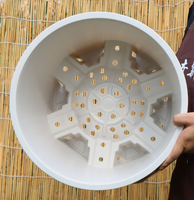 Pot Tanaman 25L-35L PP Rustic Bernapas Ringan Ramah Lingkungan Tahan Lama untuk Rumah Kaca