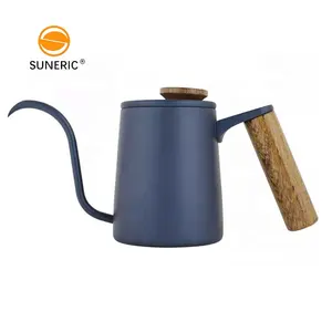 350, 600ml Mini botella de cuello de cisne mano café té Pour más de café de acero inoxidable tetera con mango de madera