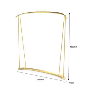 Portaabbigliamento in metallo per abiti Vintage con supporto per abbigliamento moderno negozio di abbigliamento personalizzato per vendita al dettaglio - Product Image 5