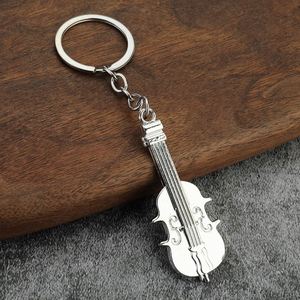 Logotipo personalizado al por mayor Mini violín violonchelo regalos llavero para Mujeres Hombres nota musical violín llaveros de Metal llavero personalizado <span class=keywords><strong>Gif</strong></span> - Product Image 5