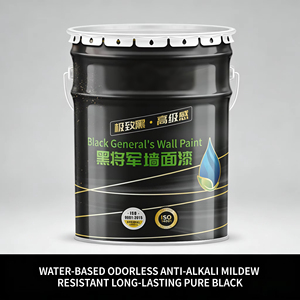 Revestimiento Interior Negro Puro a Base de Agua, Inodoro, Resistente a los Álcalis, Antimoho, Pintura de Pared Negra de Alta Calidad y Larga Duración - Product Image 4
