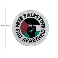 Bandera de Palestina Moral táctica Bordado Gancho y bucle Parche de PVC