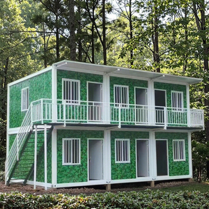 Immeuble d'appartements préfabriqués portables à 2 étages, conçu en usine, type conteneur habitable pour usage bureautique - Product Image 1