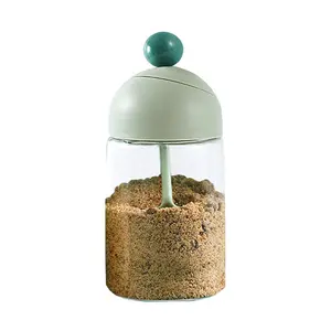 Stainless Steel Salt Spreader Household cute plastic pot Japanese style box kitchen supplies seasoning bottle