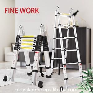 Échelle télescopique en aluminium pliable, échelle télescopique multi-positions avec barre de soutien - Product Image 2