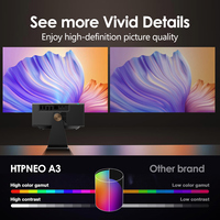 Projecteur vidéo pour cinéma maison LCD LED 400 lumens ANSI, compatible 4K, stéréo HIFI, Wi-Fi, pour les rassemblements familiaux et les soirées cinéma