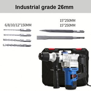<span class=keywords><strong>Marteau</strong></span>-<span class=keywords><strong>piqueur</strong></span> industriel robuste de 26 mm de diamètre, briseur de béton, machine de <span class=keywords><strong>d</strong></span>émolition électrique, perceuse à percussion électrique - Product Image 5