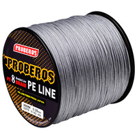 Ligne de pêche tressée PE super résistante 300M, 4 brins, multicolore, résistante à l'abrasion, pour eau salée/eau douce