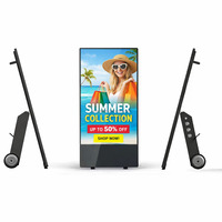 Affichage numérique intérieur/extérieur 43 pouces avec batterie, IP65, écran publicitaire portable avec animation pour affichage flexible