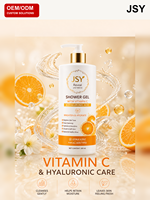 Gel Douche Éclaircissant et Hydratant à la Vitamine C et à l'Acide Hyaluronique, Nettoyage en Profondeur, Parfum Agrumes, 500 ml, Marque Blanche OEM ODM