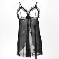 Ensemble de pyjama trois pièces sexy pour femme, lingerie de nuit, uniforme de tentation, taille élastique, taille unique, été