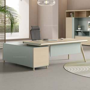 Escritorio ejecutivo moderno de aluminio de melamina para Jefe o gerente, muebles para el hogar para oficinas y villas, suministro al por mayor de fábrica - Product Image 1