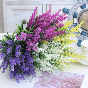 ต้นลาเวนเดอร์สีม่วงประดิษฐ์จากพลาสติกสำหรับตกแต่งงานแต่งงาน รุ่น Runye - Product Image 2