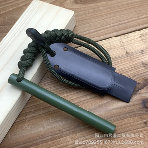 Jb Outdoors Magnesium <b>Fire</b> Starter Stick Orange Reflective Military Green Windproof Outdoor Camping Survival <b>Tool</b> Set - Product Image 3