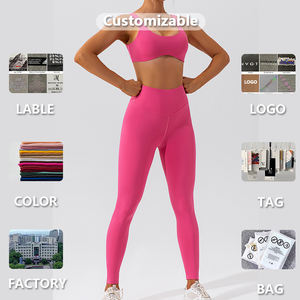 Traje de yoga Ropa deportiva Correr Ropa atlética transpirable para mujer Diseño de espalda de belleza de secado rápido Sujetador deportivo y mallas Fitne - Product Image 5