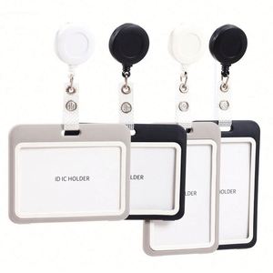 Cordón de Plástico Personalizado con Porta Identificación Vertical y Porta Tarjetas de Crédito, Estilo Moderno - Product Image 1