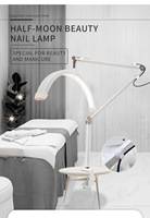 Extensions de cils Beauté Soins de la peau LED Lash Light Desk Half Moon Lamp Light for Salon Tattoo Artists Nail Tech Esthéticienne