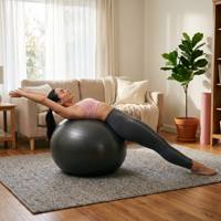Luxuriöser 55cm Anti-Burst Yoga-Ball Verdickter PVC Umweltfreundlicher Leichtgewichtiger Fitness-Trainingsball Weicher Langlebiger Balance-Ball