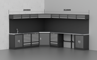 Banco de Trabajo Industrial Desmontable de Acero Laminado en Frío, Gabinete de Herramientas Modular con Cajones, Sistema de Almacenamiento Personalizado OEM para Garaje o Taller