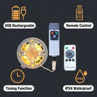 Abnehmbare Klebeband-Campinglichter USB-Aufladbare Ferngesteuerte Kabellichter für Outdoor-Weihnachtsbaum-Lichterketten