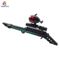 Lance-pierre mécanique pliable PIAOYU noir/vert, accessoires de tir de chasse en plein air pour adultes en plastique
