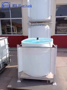 1000L ยืดหยุ่น IBC Tank อุปกรณ์ PE กระเป๋าสำหรับของเหลว Ibc ถังพลาสติก