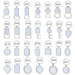 Thăng Hoa Khoảng Trống Móc Khóa Kim Loại Mở Chai Chuyển Trái Tim Nhôm Bề Mặt Mịn Keychain Vòng Chìa Khóa Cho Quà Tặng Sinh Nhật - Product Image 6