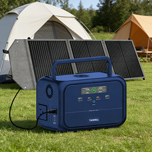 Station d'alimentation portable extérieure, générateur solaire 300W, batterie LiFePO4 pour la maison, le camping, la secours en cas d'urgence, alimentation de secours - Product Image 1