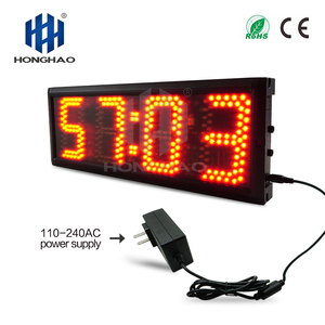 Hong Hao ตัวจับเวลา LED แบบนับถอยหลัง LED ครึ่งในร่มแบบดิจิทัล<span class=keywords><strong>4</strong></span>ตัวสำหรับสนามกีฬาขนาด5นิ้ว - Product Image 5