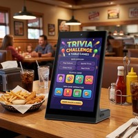 Tablet Restoran Permainan Anak Layar Sentuh 10,1 inci Kios Menu Digital Bentuk L Terminal Layar Sentuh