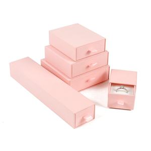 Customizable Preserved Flower Eco-Friendly Valentine's Day Pink Cute Necklace <b>Earring</b> Jewelry <b>Box</b> Logo Sponge Lined Foldable - Product Image 4