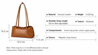Sac à bandoulière en cuir véritable pour femmes, minimaliste, avec deux longues poignées, vente en gros, fournisseur ODM OEM personnalisé