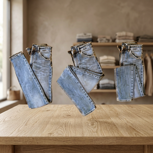 Jersey de peso pesado Unisex, pantalón informal, Denim desgastado de alta calidad, doble bolsillo, de gran tamaño, para invierno, French Terry Straight Drop - Product Image 3