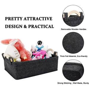 Organisateur de jouets pour chien pliable, léger, grande capacité, personnalisé, en feutre, pour os à mâcher, bac de rangement, panier - Product Image 4