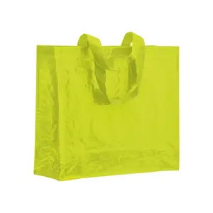 Bolsa de compras laminada de PP con fuelle, personalizada para merchandising - Product Image 1