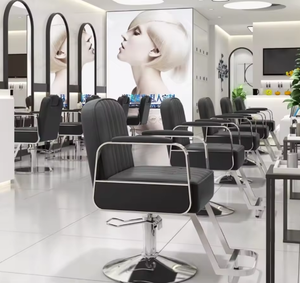 Modern Metal Hot Sale Barbershop Hair Chair Salon Perm Dyeing Inverted Chairs Hair Cutting <b>Stool</b> Comfortable Hydraulic Pump - Product Image 3