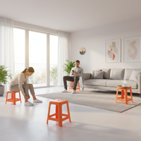 Chaise carrée en plastique empilable, pliable pour un rangement facile, légère pour la restauration et les entreprises de location