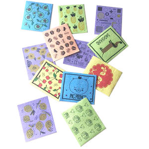 100% dégradable Imprimé Plat Suédois Chiffon Cellulose Éponge Chiffon De Nettoyage - Product Image 5