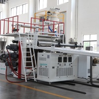 Panel dinding marmer PVC jalur produksi UV-mesin ekstrusi otomatis untuk lembar laminasi & lembar manufaktur papan