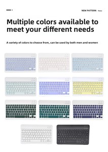 Ba-hệ thống phổ xách tay không dây cho <span class=keywords><strong>Bluetooth</strong></span> bàn phím với LED Backlit New USB giao diện Phablet máy tính phụ kiện - Product Image 2