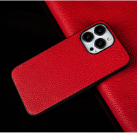Coque en Cuir Véritable de Vache Fait Main Compatible iPhone 15 14 13 12 Pro Max et iPhone 16 Pro Max Chargement Sans Fil Élégant